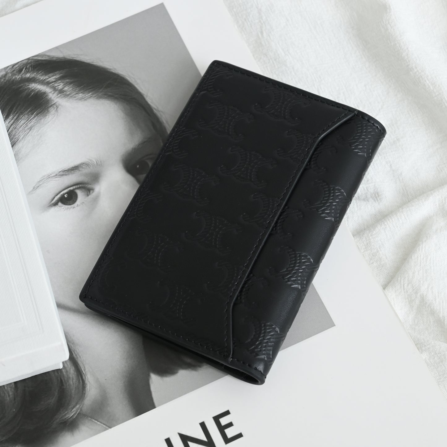 Celine Vertical Cardholder with Triomphe Embossed