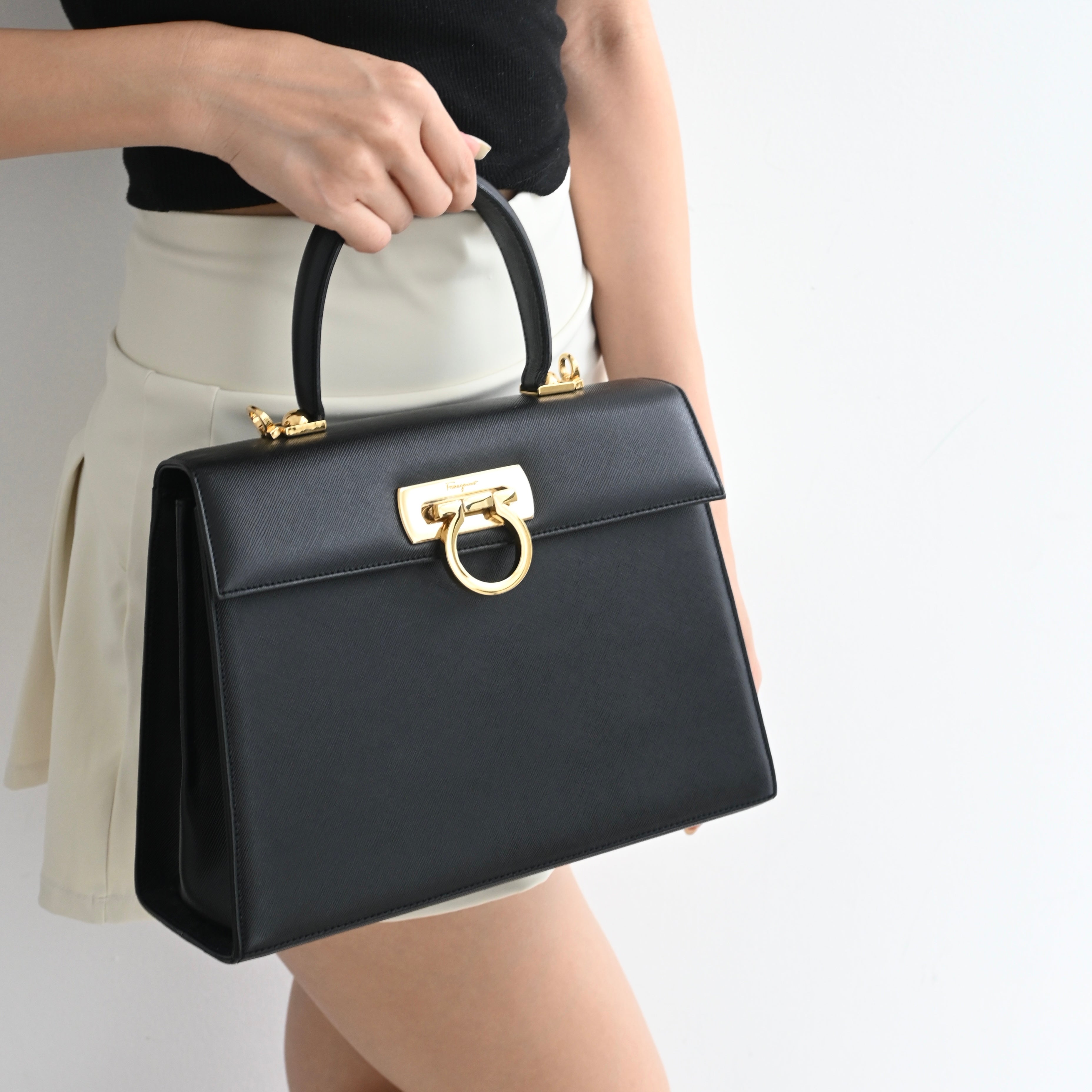Salvatore Ferragamo Gancini Medium Kelly