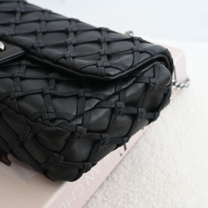 Chanel Lambskin Canebiers Net Flap Bag Small
