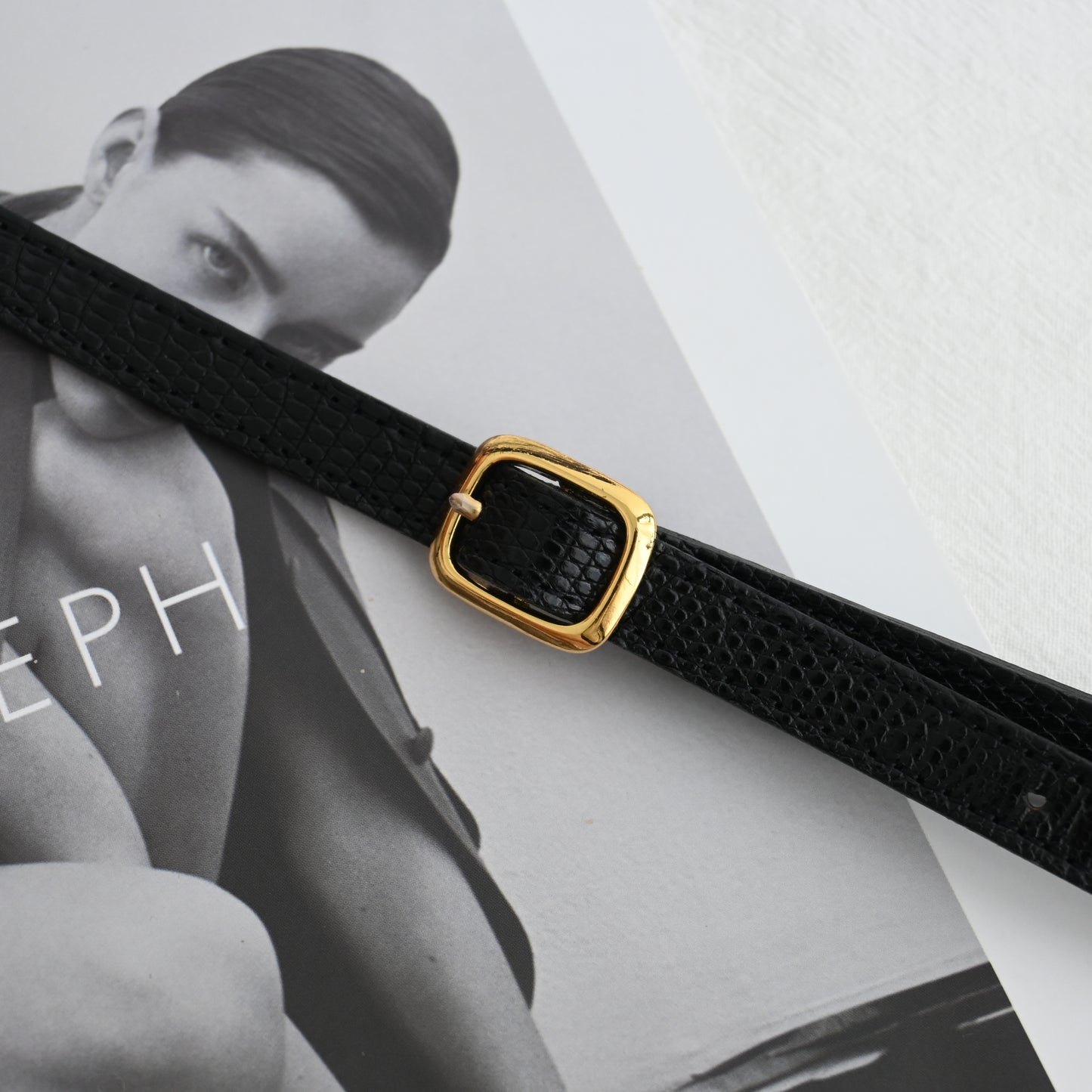 YSL Crossbody Lizard Embossed Leather