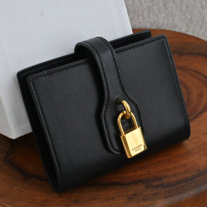 Celine Small Strap Bifold Wallet with Lock