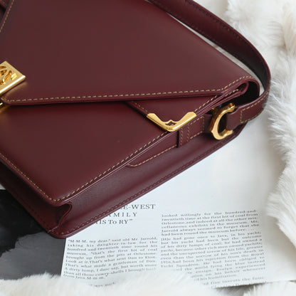 Cartier Must De Cartier Burgundy Envelope Bag