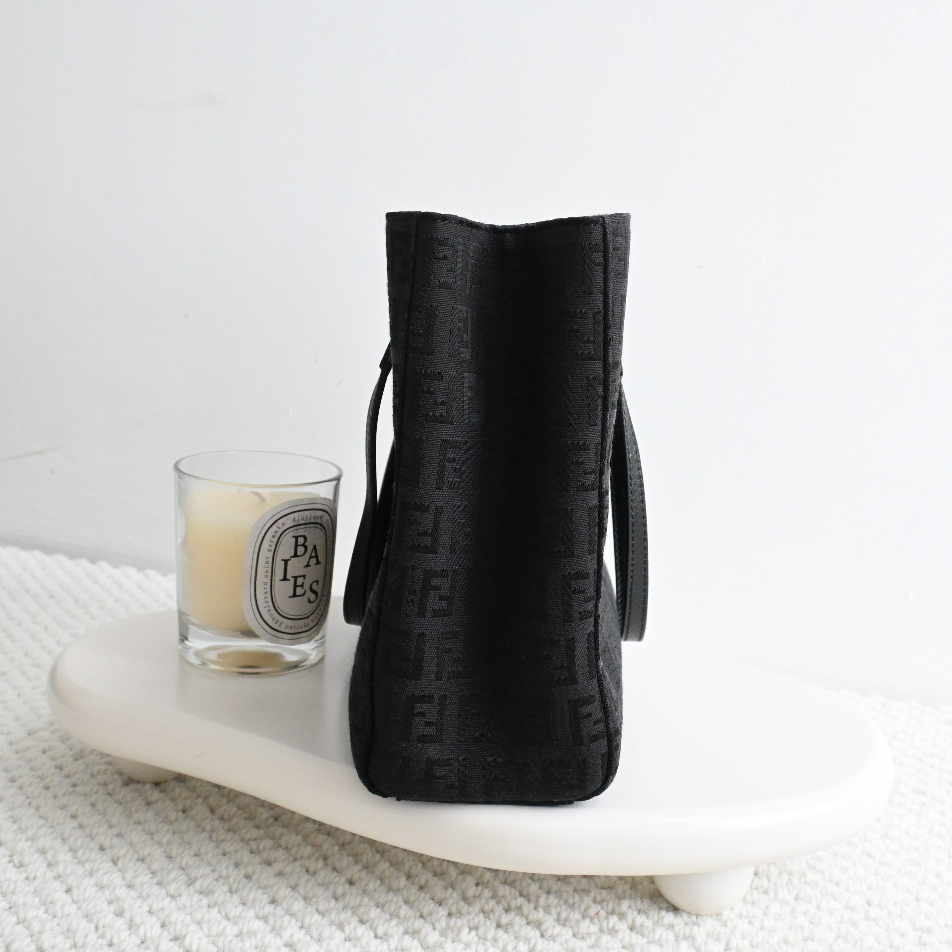 Fendi Zucchino Black Canvas Tote - Leluxe Vintage Sdn. Bhd.