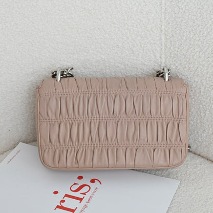 Prada Dusty Pink Gaufre Chain Flap Bag