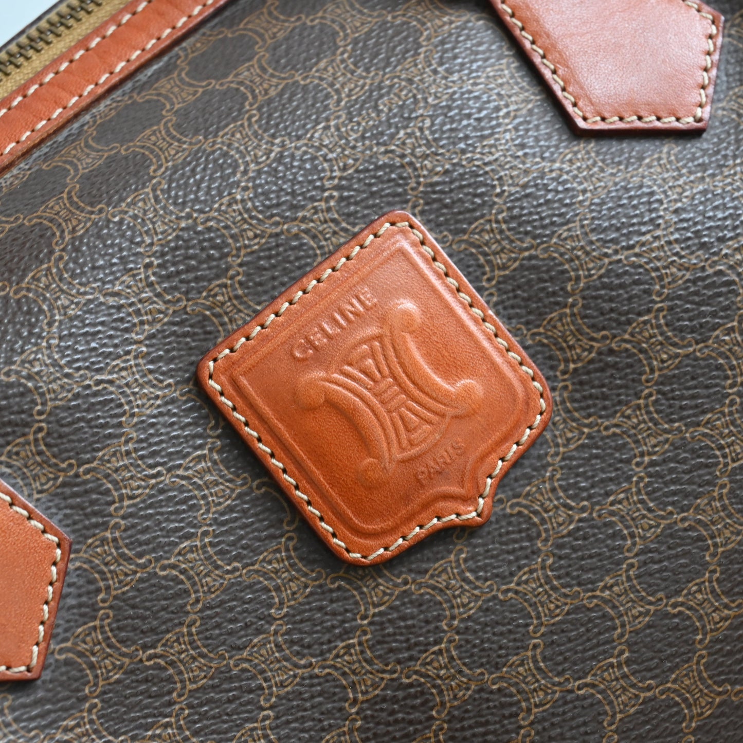 Celine Small Boston in Triomphe Macadam Monogram - Leluxe Vintage Sdn. Bhd.