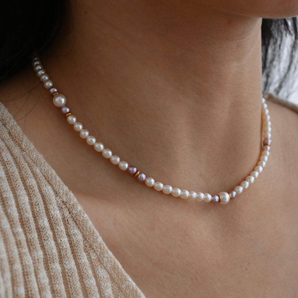 Tasaki Akoya Pearl Chocker Necklace  18k YG