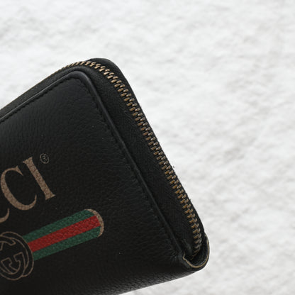 Gucci Print Zip Around Wallet