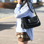 Bottega Veneta Intrecciato Double Flap Shoulder Bag