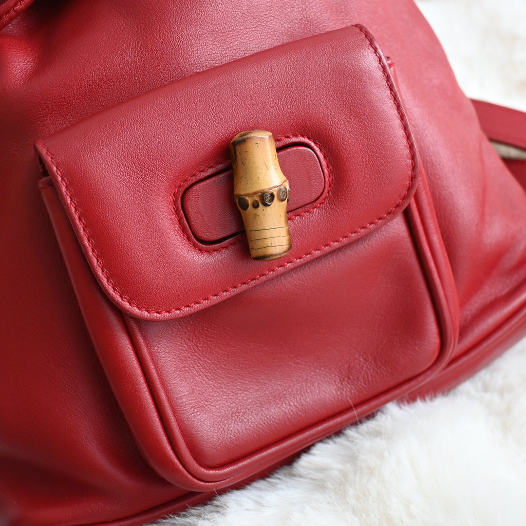 Gucci Bamboo Handle Mini Backpack - Leluxe Vintage Sdn. Bhd.
