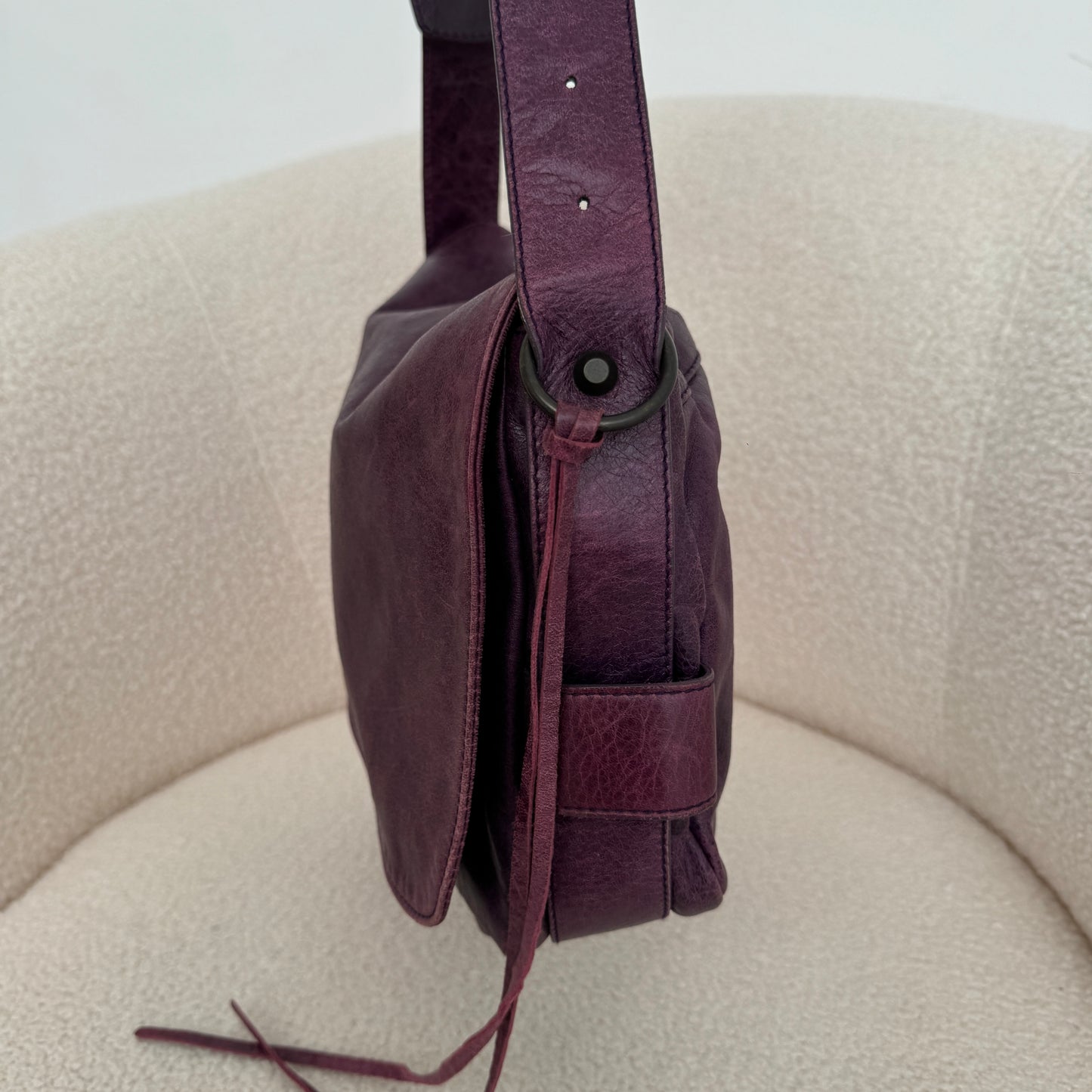 Balenciaga Violet Hobo Shoulder Bag