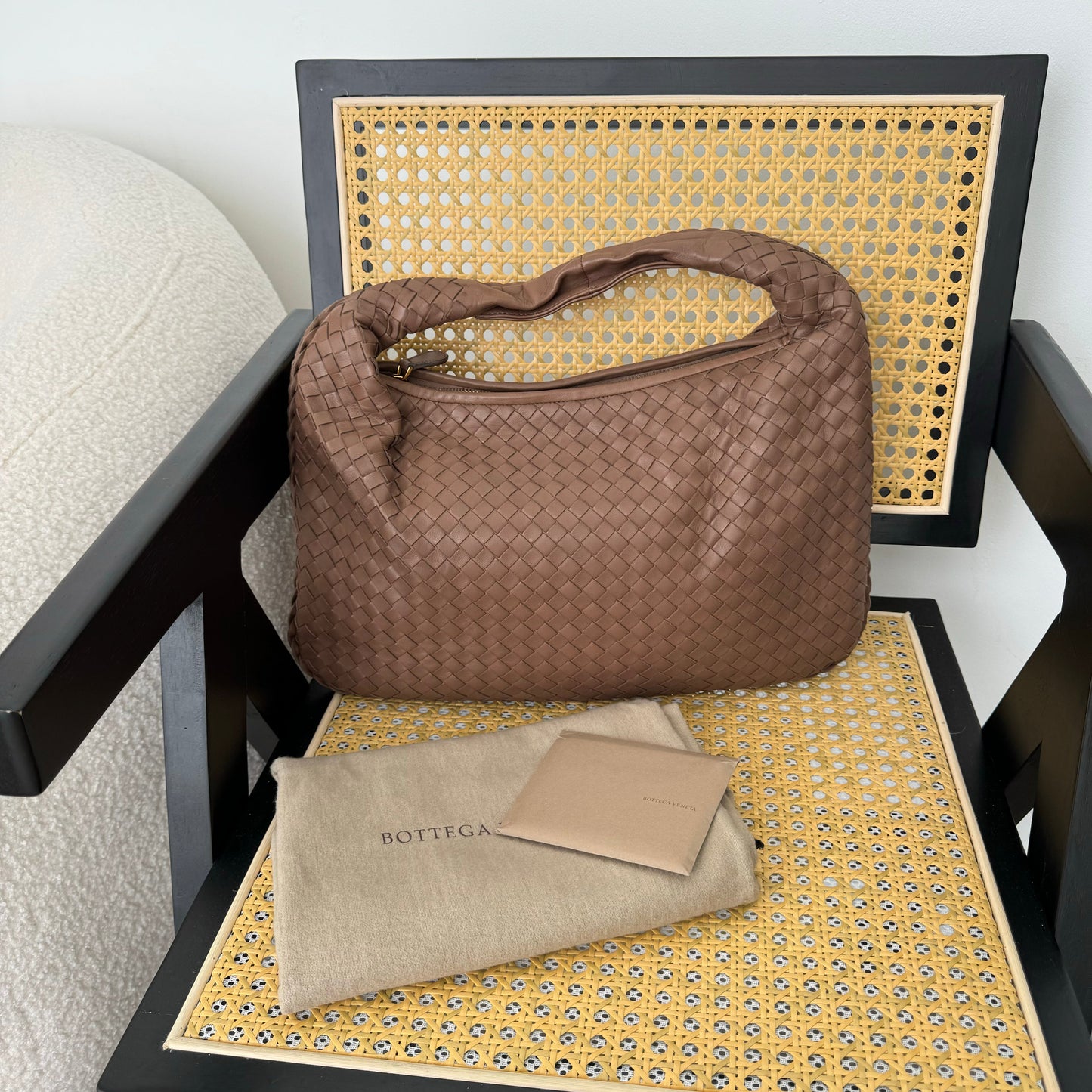 Bottega Veneta Mocha Brown Hobo Bag Small - Leluxe Vintage Sdn. Bhd.