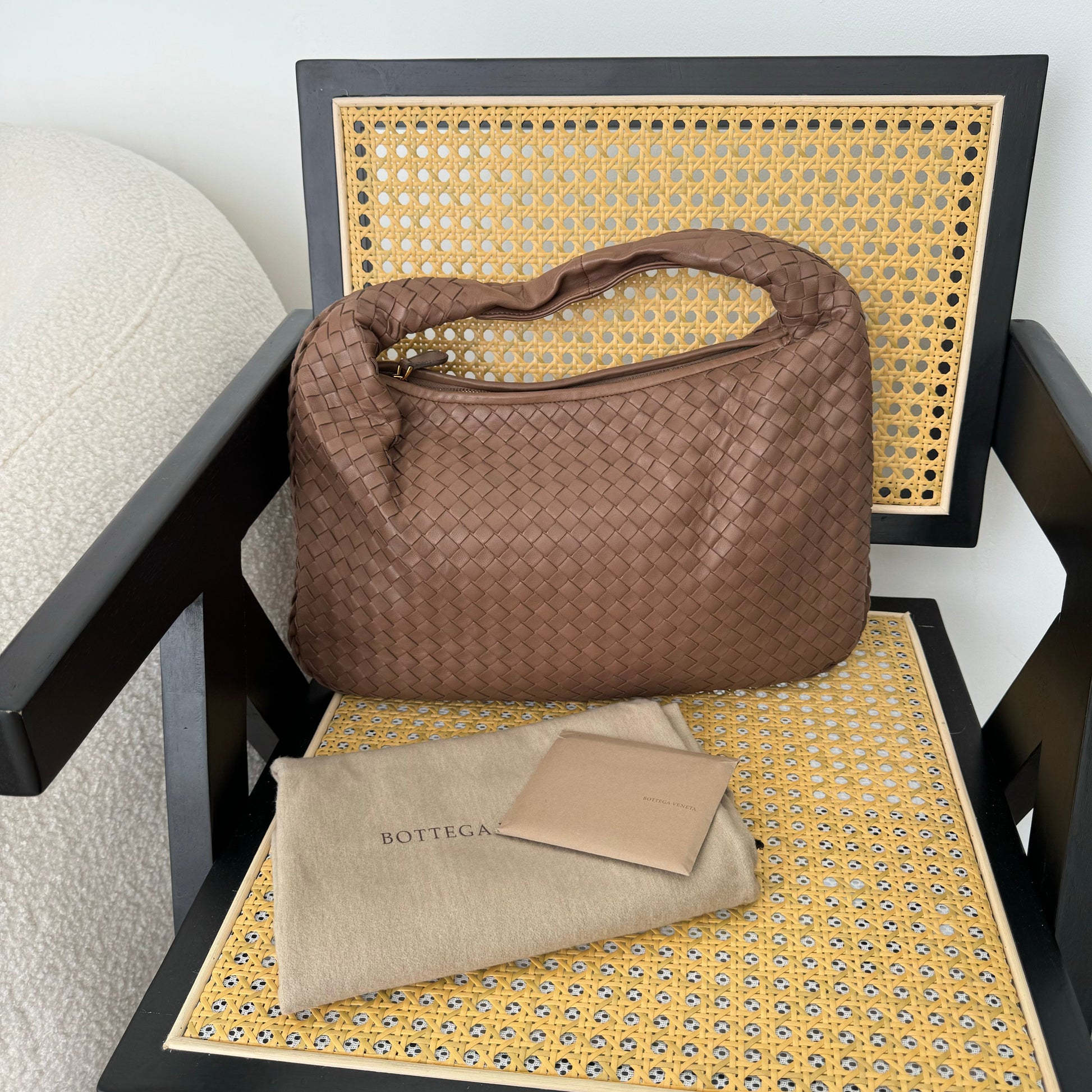 Bottega Veneta Mocha Brown Hobo Bag Small - Leluxe Vintage Sdn. Bhd.