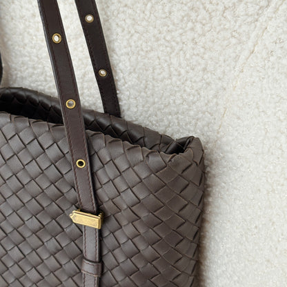 Bottega Veneta Intrecciato Woven Brown Tote