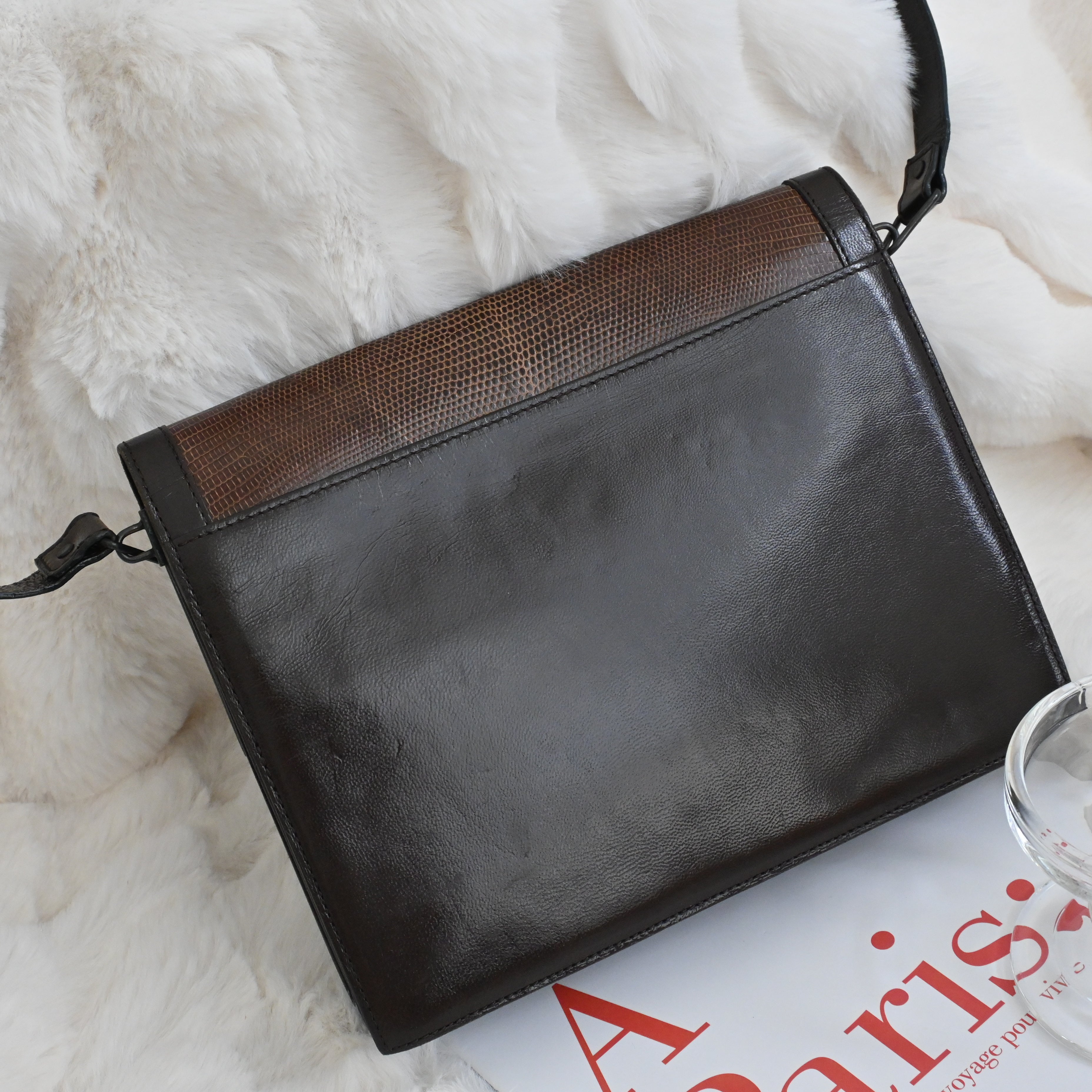 Yves Saint Laurent Lizard Leather Shoulder Bag – Leluxe Vintage