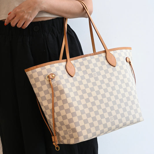 Louis Vuitton Neverfull MM Damier Azur with NFC