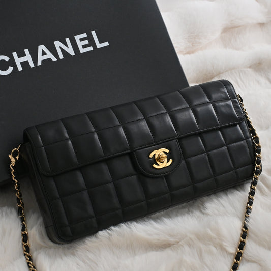 Chanel Chocolate Bar Flap Shoulder Bag