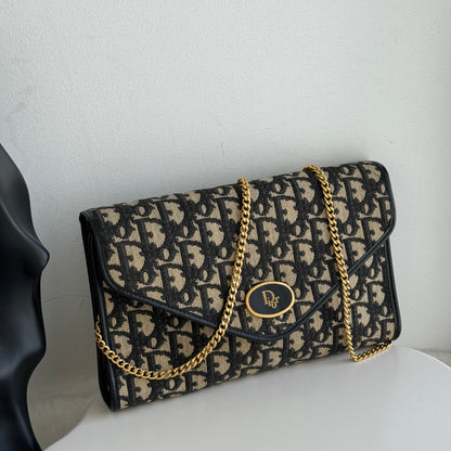 Dior Trotter Jacquard Chain Shoulder Bag