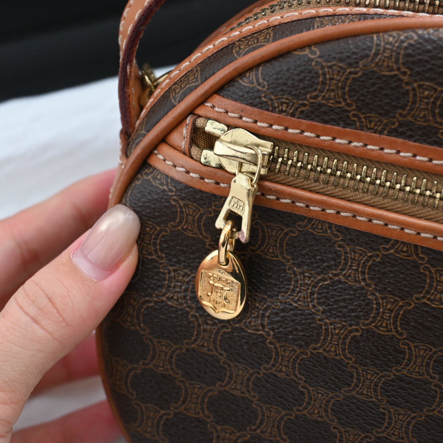 Celine Triomphe Macadam Crossbody Bag