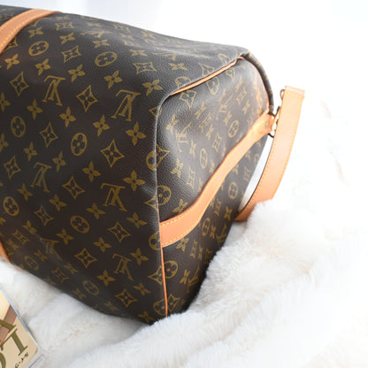 Louis Vuitton Monogram Keepall 55 with strap