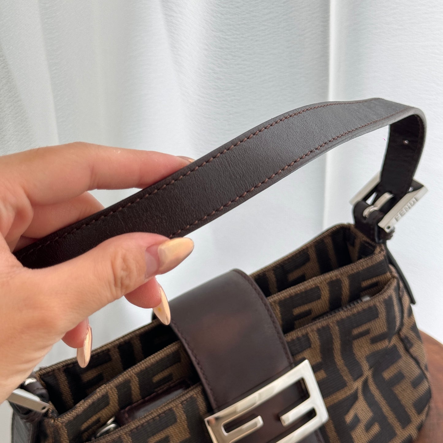 Fendi Mini Baguette in Zucca Monogram