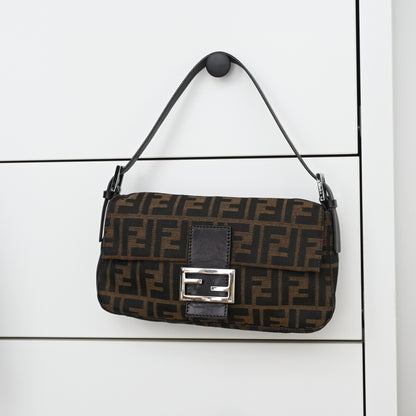Fendi Zucca Mamma Baguette Shoulder Bag