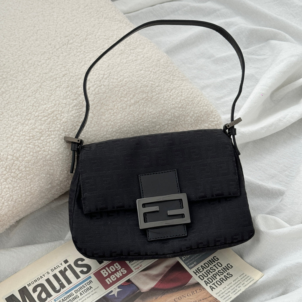 Fendi Zucchino Mini Mamma Baguette - Leluxe Vintage Sdn. Bhd.