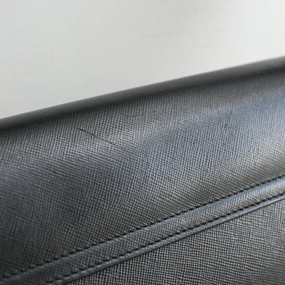 Salvatore Ferragamo Gancini Saffiano Leather Shoulder Bag