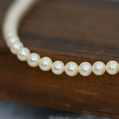 Tasaki Akoya Pearl Necklace 18K YG