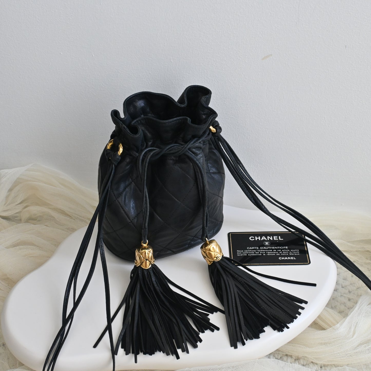 Chanel Mini Tassel Bucket Bag