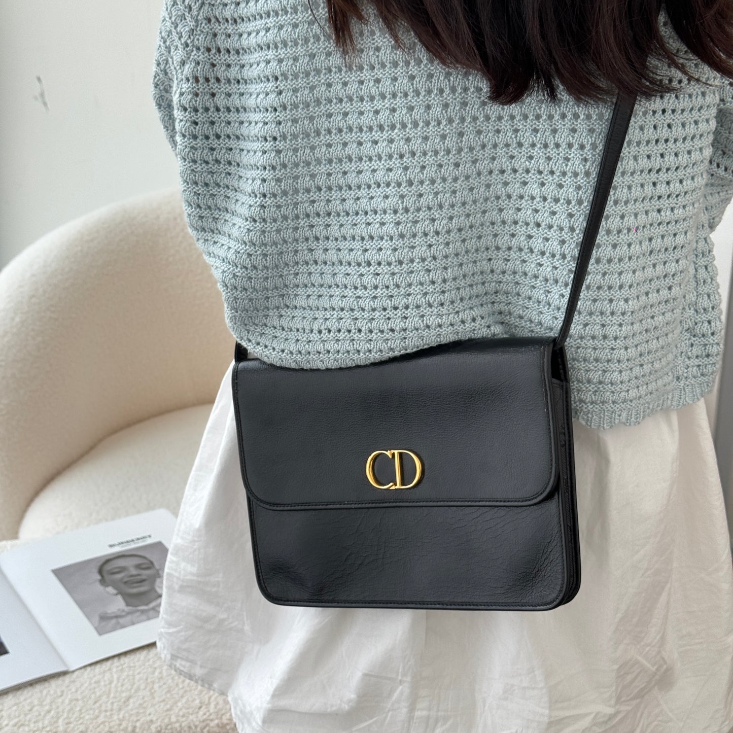 Dior CD Black Shoulder Bag