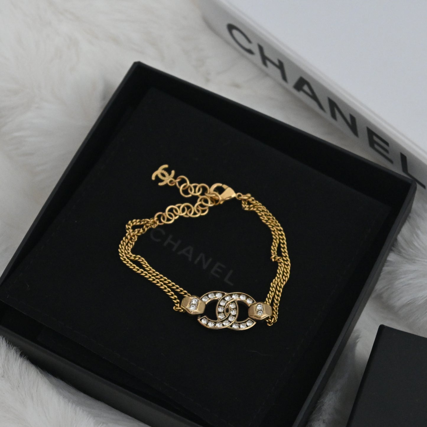 Chanel CC Bracelet with Crystal