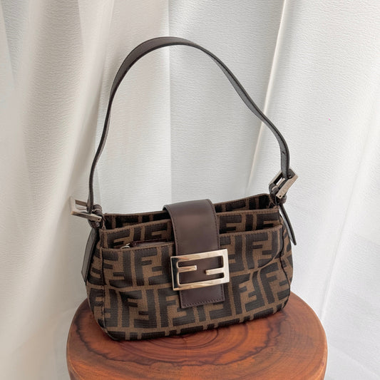 Fendi Mini Baguette in Zucca Monogram - Leluxe Vintage Sdn. Bhd.