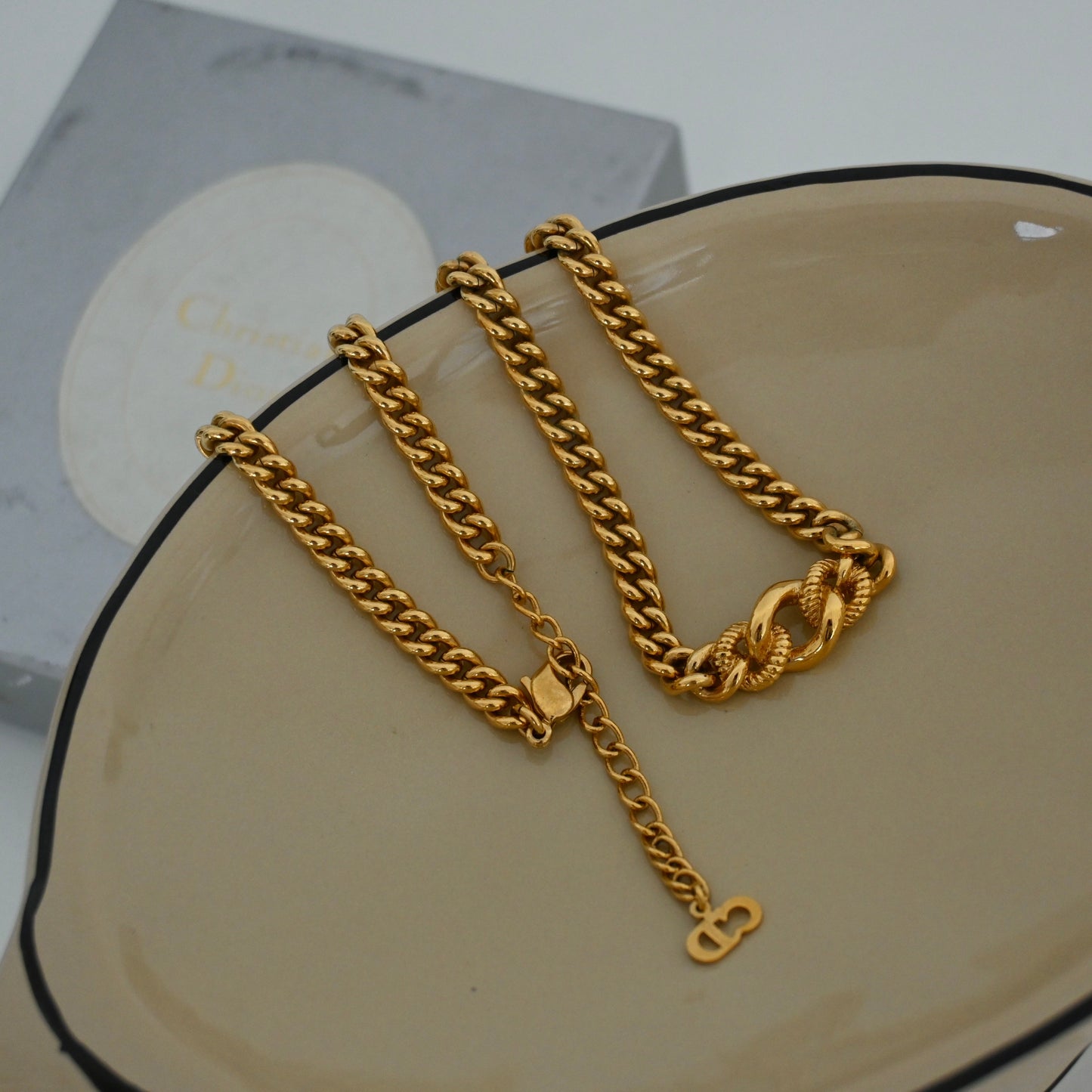 Christian Dior Textured Chain Necklace