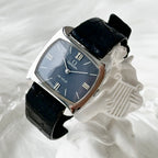 Omega Navy Dial with Silver Case - Leluxe Vintage Sdn. Bhd.