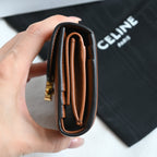 Celine Small Flap Triomphe Trifold Wallet - Leluxe Vintage Sdn. Bhd.