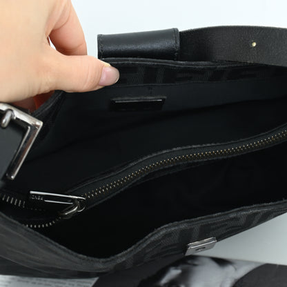 Fendi Zucca Black Canvas Shoulder Bag