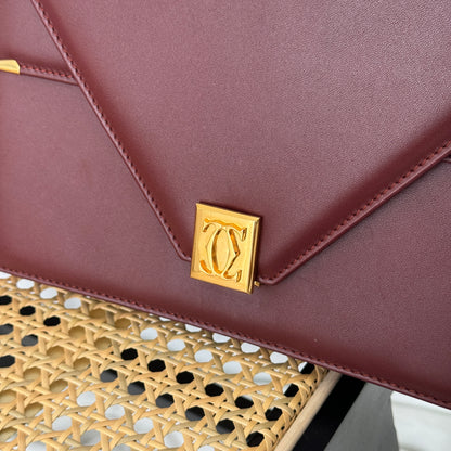 Cartier Must De Cartier Bordeaux Envelope Bag