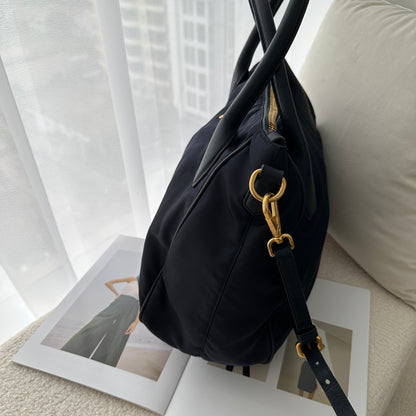 Prada Tessuto Vitello Daino Tote