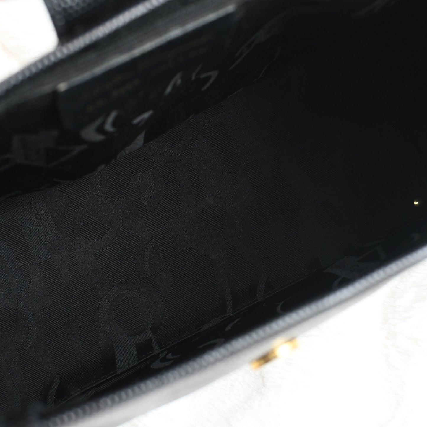 Salvatore Ferragamo Embossed Lizard Vara Tote