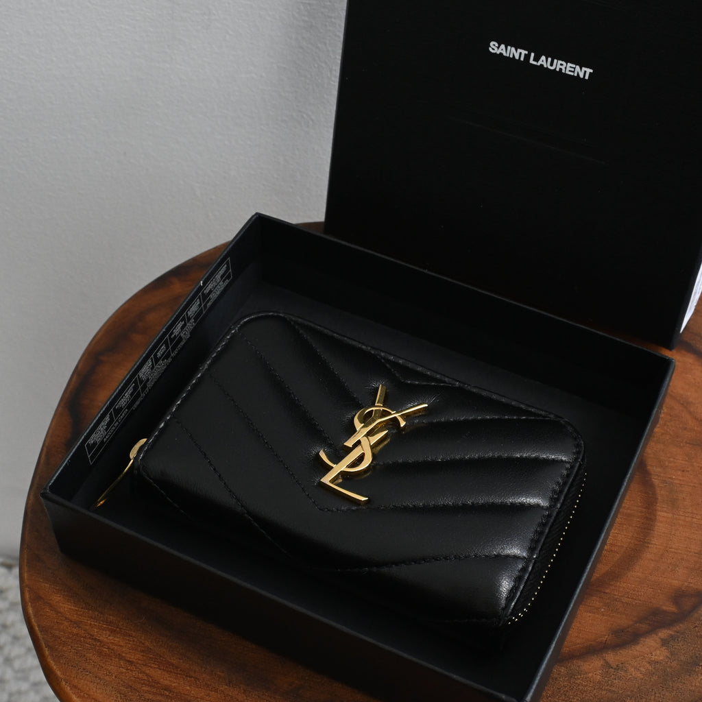 YSL Cassandre Matelasse Coin Card Wallet