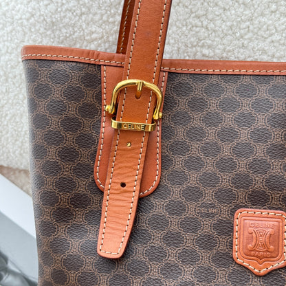 Celine Brown Macadam Triomphe Tote