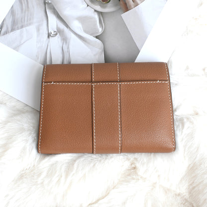 Delvaux Brilliant Compact Wallet Vegetal