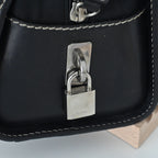 Prada Black Nylon Contrast Stitching Shoulder Bag