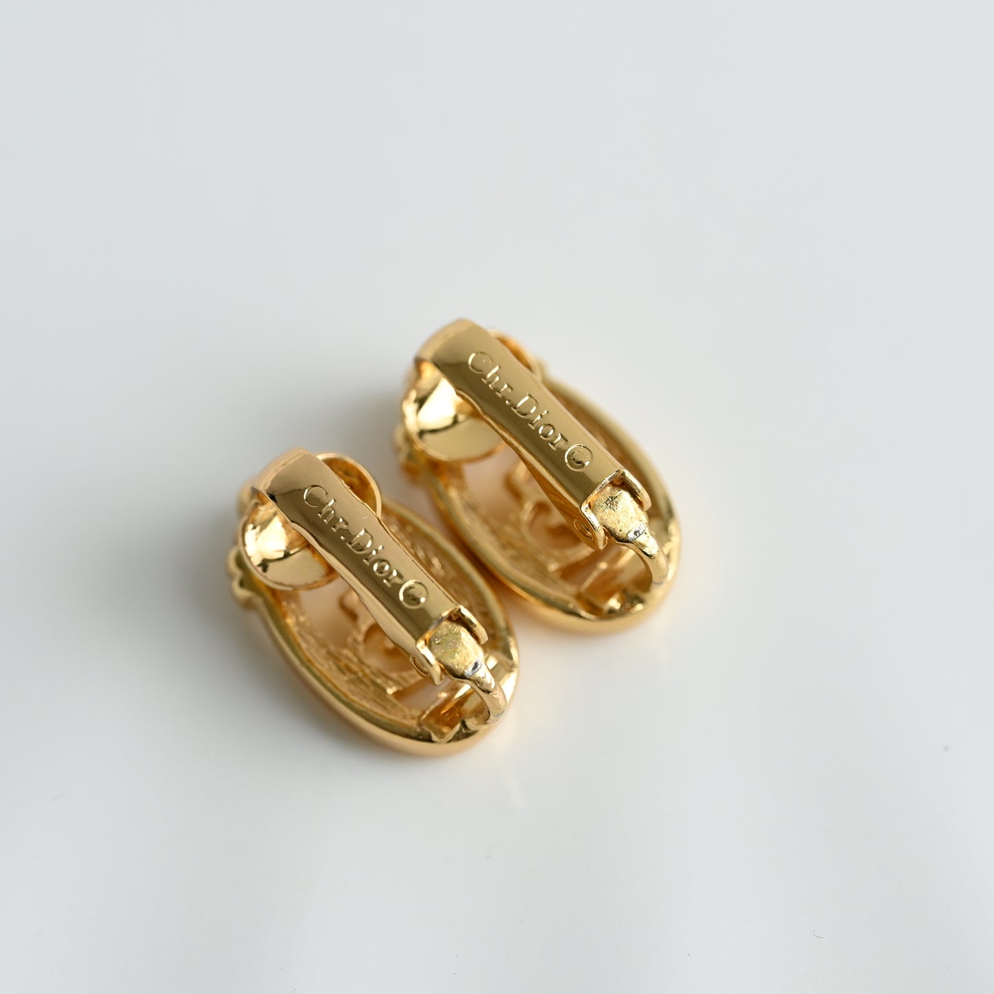 Christian Dior Vintage Oval Necklace Earclips Set