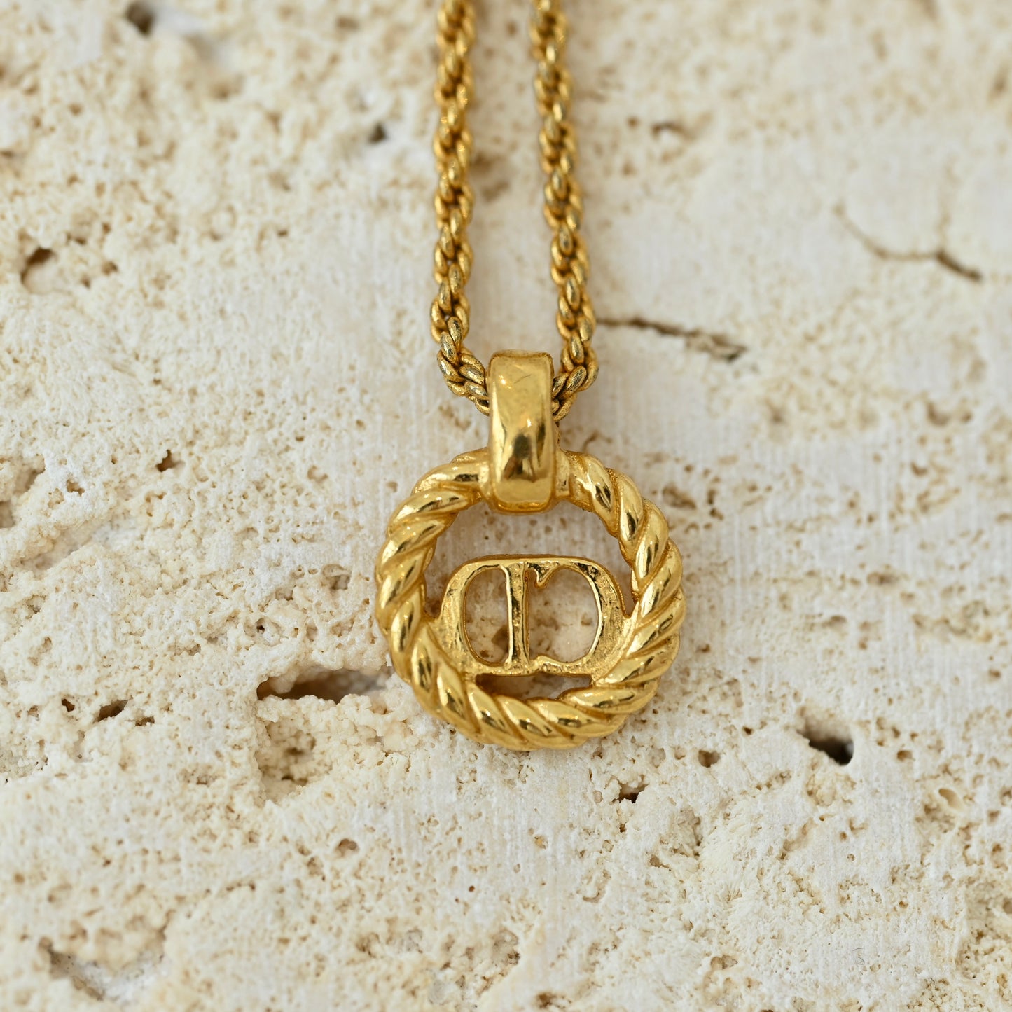 Christian Dior CD Rope Necklace