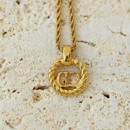 Christian Dior CD Rope Necklace