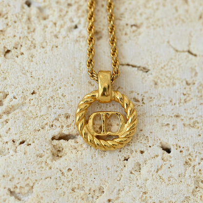 Christian Dior CD Rope Necklace