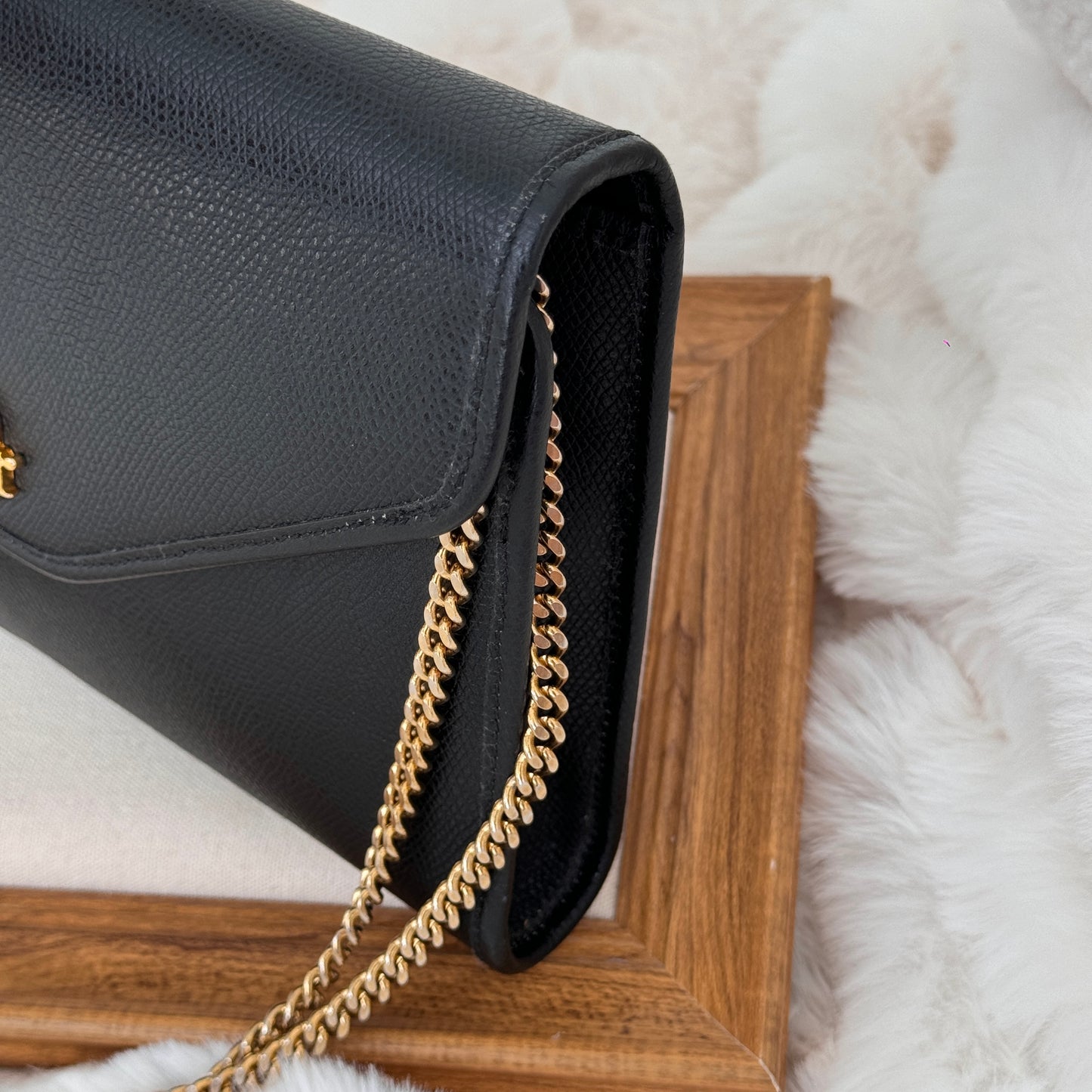 Dior Black Leather Chain Bag