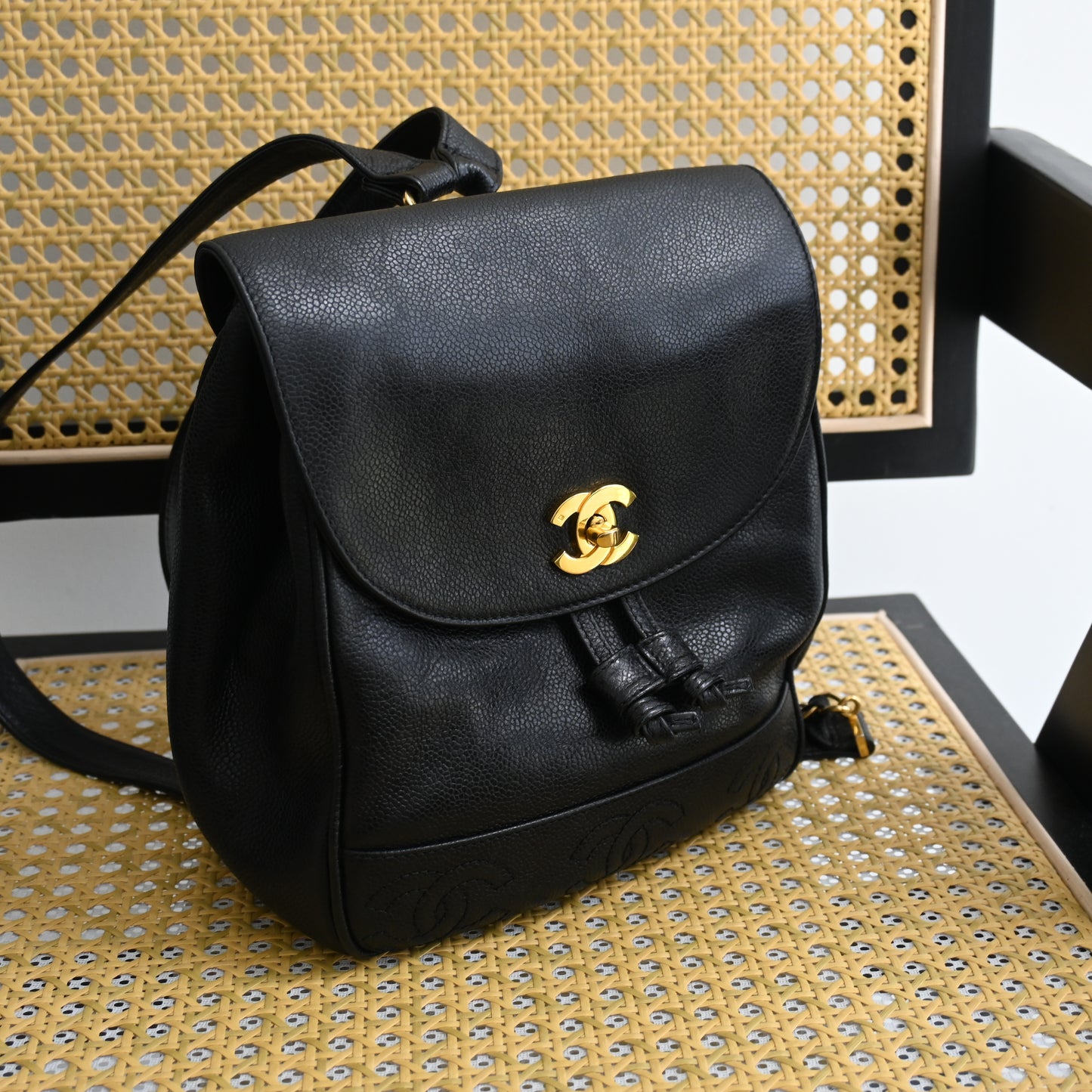 Chanel Caviar Triple CC Backpack Small