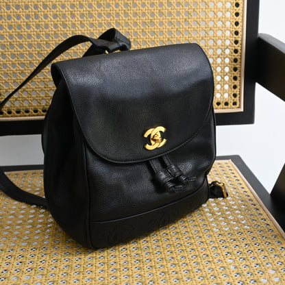 Chanel Caviar Triple CC Backpack Small